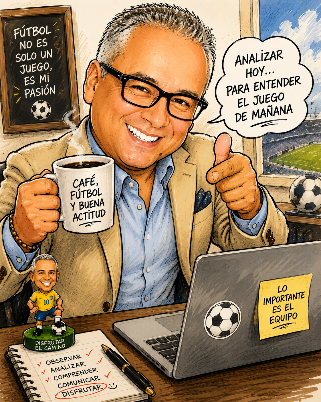 Caricatura del autor